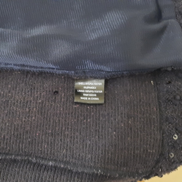 BCNU Navy Blue Sequined Blazer, Size Medium. - Picture 3 of 3